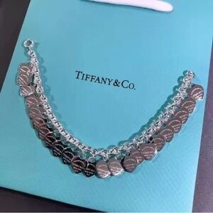 Tiffany & Co. Silver Heart Charm Bracelet